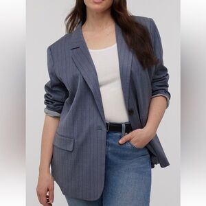 MADEWELL | Pinstripe Single Breasted Blazer NWT